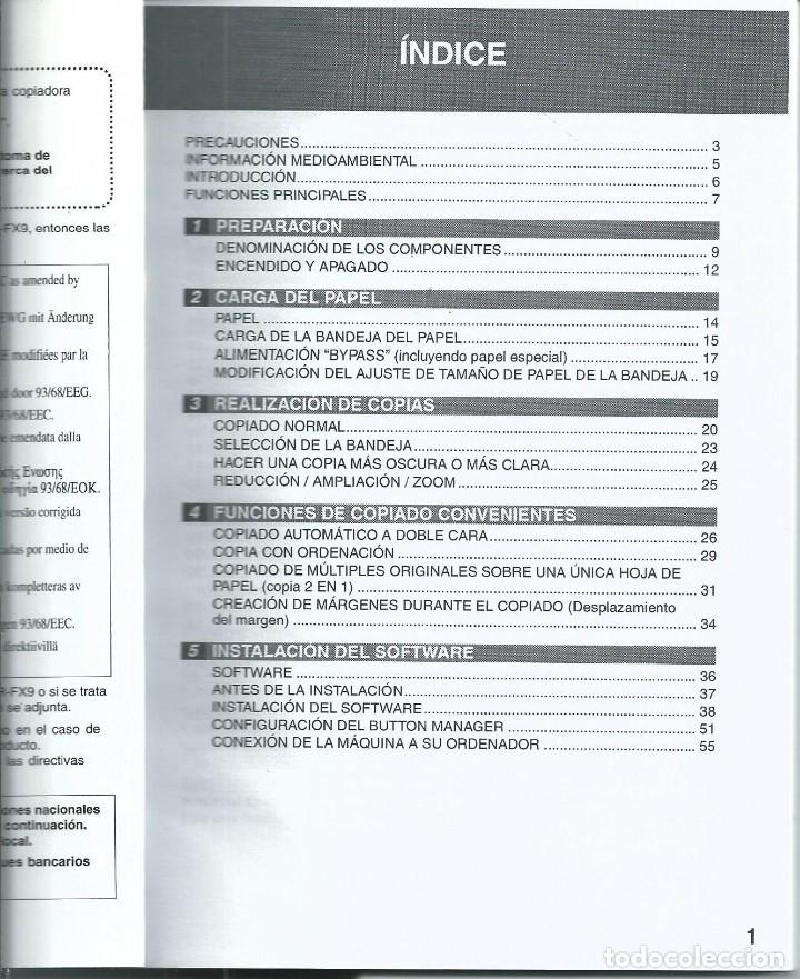 Libros de segunda mano: MANUAL DE INSTRUCCIONES ESPA&Ntilde;OL SISTEMA MULTIFUNCIONAL DIGITAL SHARP MODELO AR-M150, AR-M155 - Foto 2