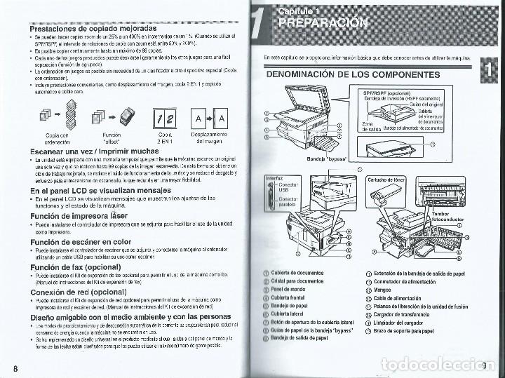 Libros de segunda mano: MANUAL DE INSTRUCCIONES ESPA&Ntilde;OL SISTEMA MULTIFUNCIONAL DIGITAL SHARP MODELO AR-M150, AR-M155 - Foto 3