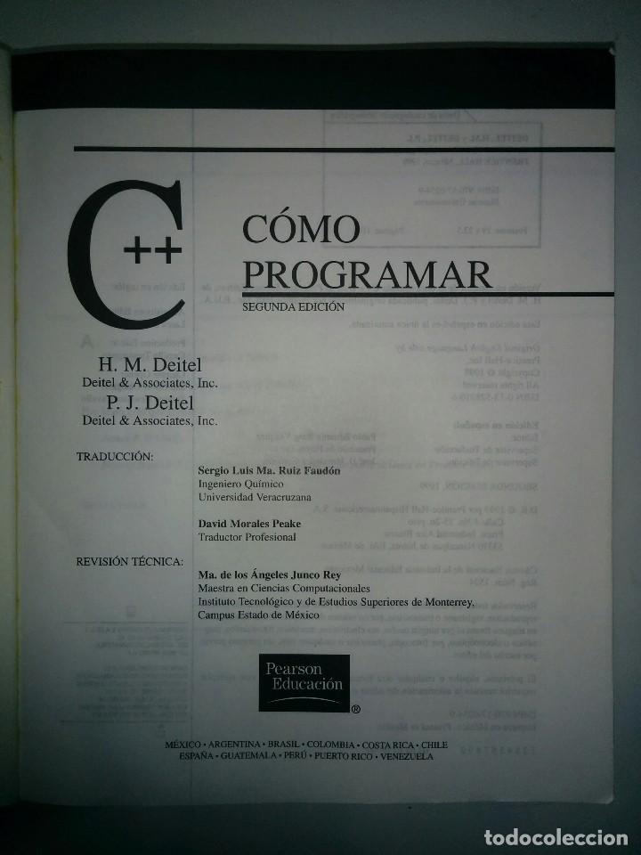 Libros de segunda mano: C&Oacute;MO PROGRAMAR C ++  BIBLIOTECA EST&Aacute;NDAR DE PLANTILLAS 1999  DEITEL Y DEITEL  2&ordf; ED. PRENTICE HALL - Foto 2