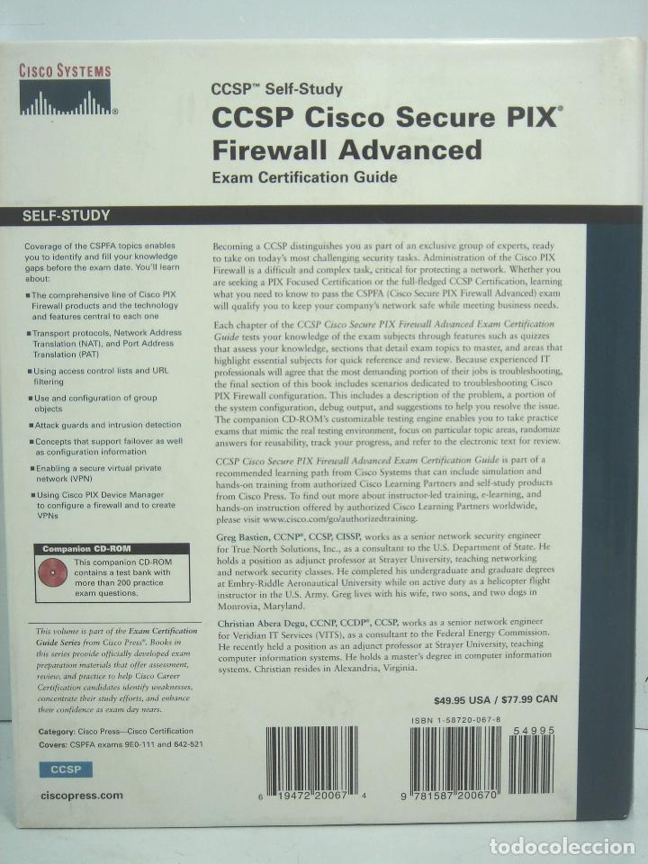 Libros de segunda mano: LIBRO INFORMATICA-CCSP CISCO SECURE PIX-FIREWALL ADVANCED - CISCO SYSTEMS - GREG BASTIEN -EN INGLES - Foto 3