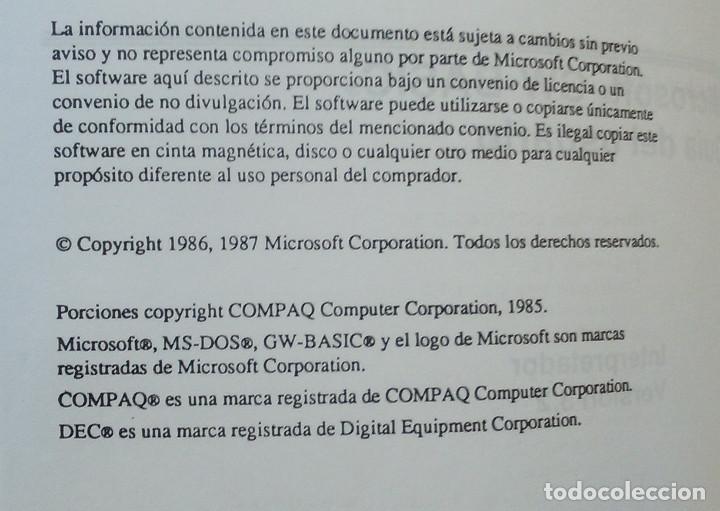 Libros de segunda mano: MANUAL DE USUARIO DE MICROSOFT MS DOS - MS-DOS VERSION 5.0 EDITADO POR TANDON EN 1987 - Foto 2