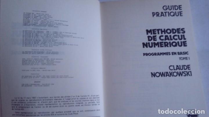Libros de segunda mano: METHODES DE CALCUL NUMERIQUE PROGRAMMES EN BASIC Guide practique  CLAUDE NOWAKOWKI TOME I - Foto 2