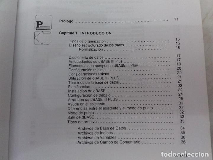 Libros de segunda mano: dBASE III PLUS-JM ALONSO-EDITORIAL PARANINFO 1992 - Foto 4