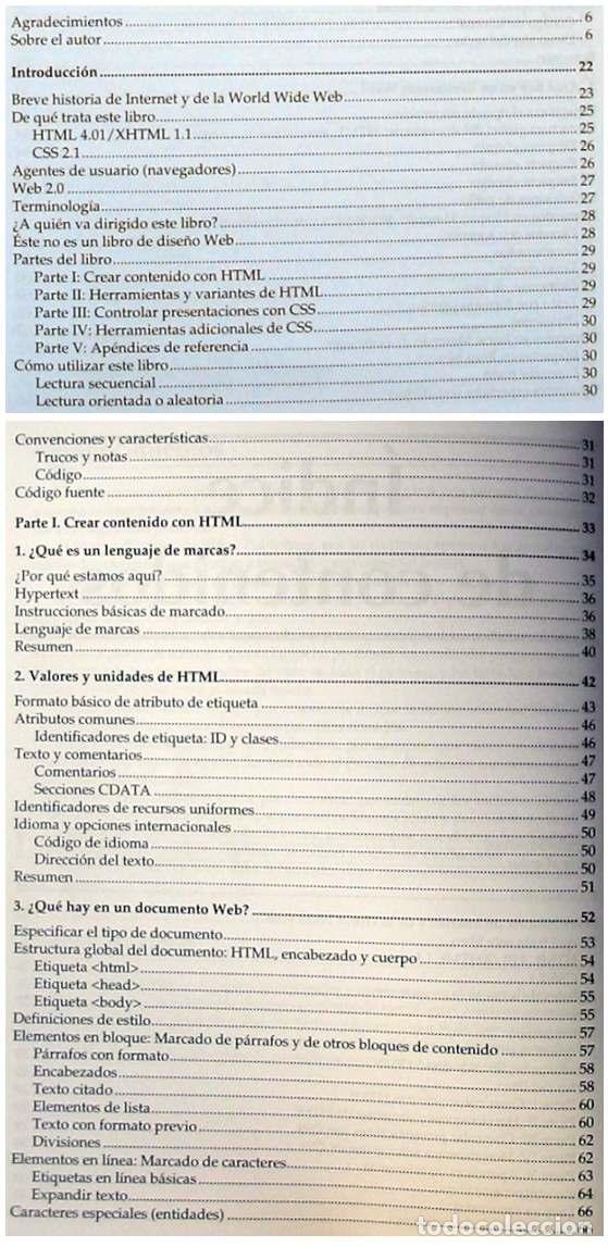 Libros de segunda mano: HTML, XHTML Y CSS - STEVEN M. SCHAFER - ANAYA 2010 - 800 P&Aacute;GINAS - VER INDICE - Foto 3
