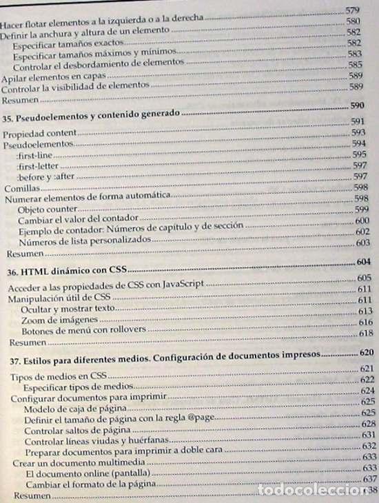 Libros de segunda mano: HTML, XHTML Y CSS - STEVEN M. SCHAFER - ANAYA 2010 - 800 P&Aacute;GINAS - VER INDICE - Foto 9