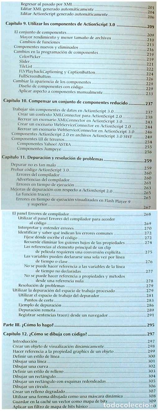 Libros de segunda mano: ACTIONSCRIPT 3.0 PARA DESARROLLADORES FLASH CS4 - ANAYA 2009 - VER INDICE - Foto 4