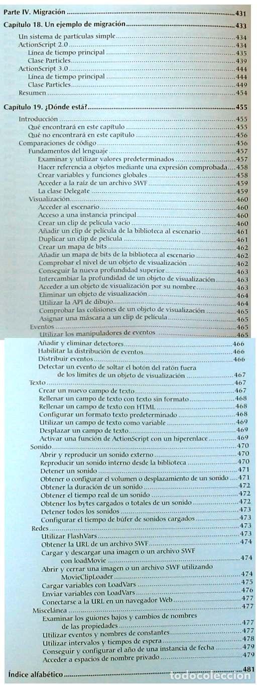 Libros de segunda mano: ACTIONSCRIPT 3.0 PARA DESARROLLADORES FLASH CS4 - ANAYA 2009 - VER INDICE - Foto 6