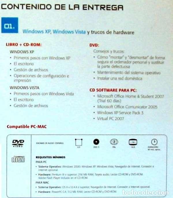 Libros de segunda mano: WINDOWS XP, VISTA Y TRUCOS DE HARDWARE - LIBRO + DVD + 2 CD ROM 2008 - VER INDICE - Foto 4