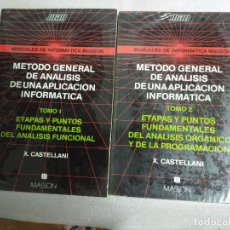Libros de segunda mano: METODO GENERAL DE ANALISIS DE UNA APLICACIÓN INFORMATICA. TOMOS I Y II . MASSON