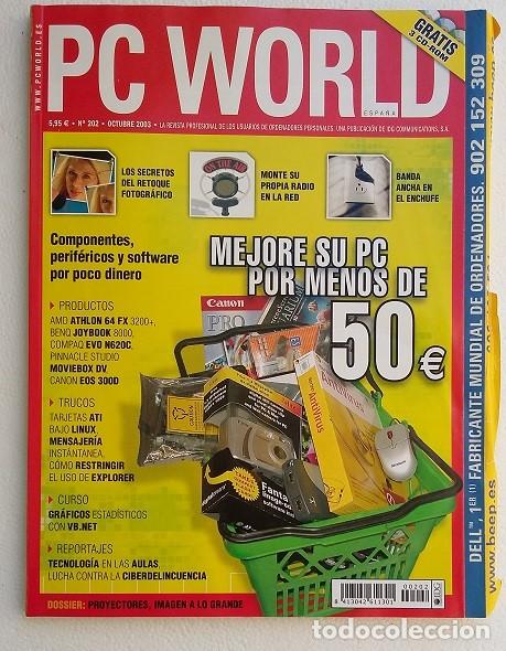 Libros de segunda mano: PC World n&ordm;202 Octubre 2003. Revista informatica - Foto 1
