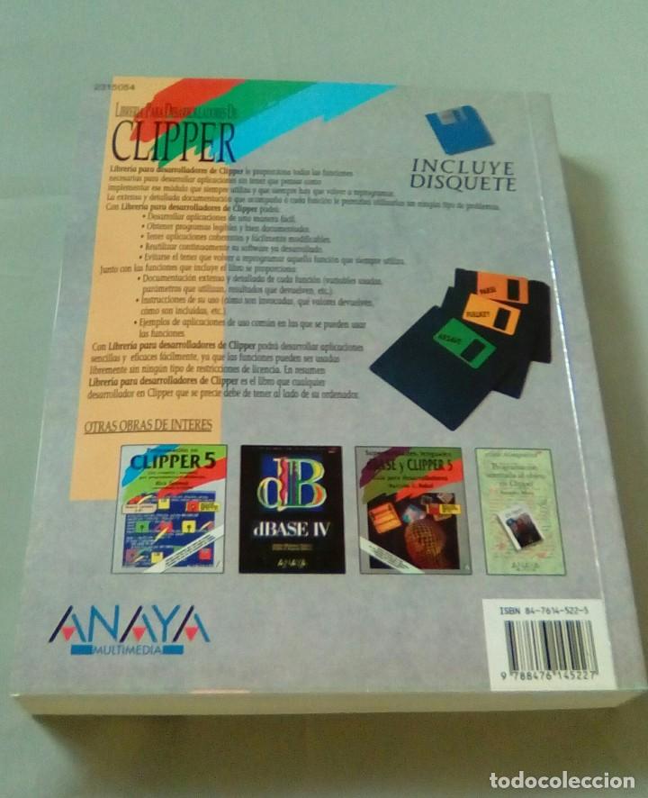 Libros de segunda mano: LIBRERIA PARA DESARROLLADORES DE CLIPPER. (INCLUYE DISKETTE) - Foto 2