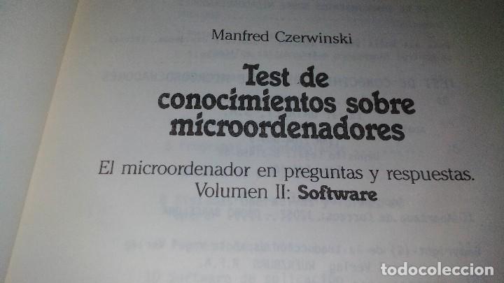 Libros de segunda mano: TEST DE CONOCIMIENTOS SOBRE MICROORDENADORES-CZERWINSKI, - Manfred-VOLUMEN II: SOFTWARE - Foto 3