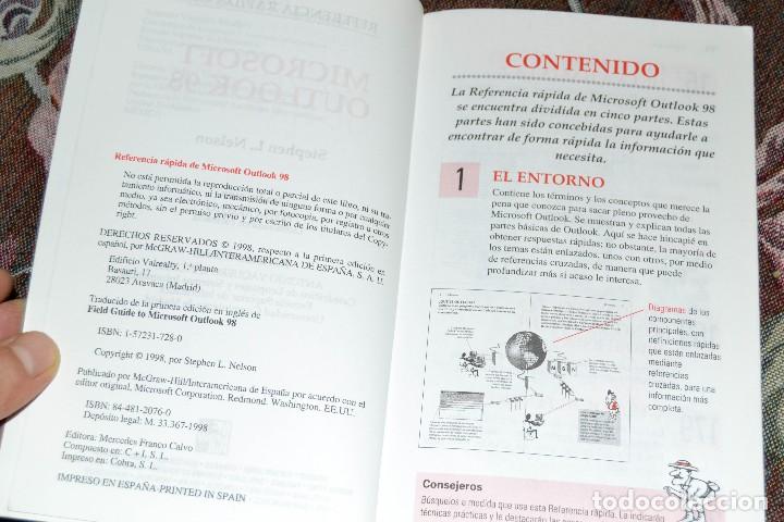 Libros de segunda mano: MICROSOFT OUTLOOK 98 - REFERENCIA R&Aacute;PIDA - STEPHEN L. NELSON - MICROSOFT PRESS - WINDOWS 98 - Foto 3