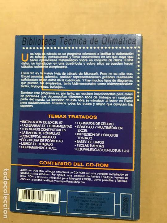 Libros de segunda mano: Microsoft excel  97/98 biblioteca t&eacute;cnica de ofimatica - Foto 2