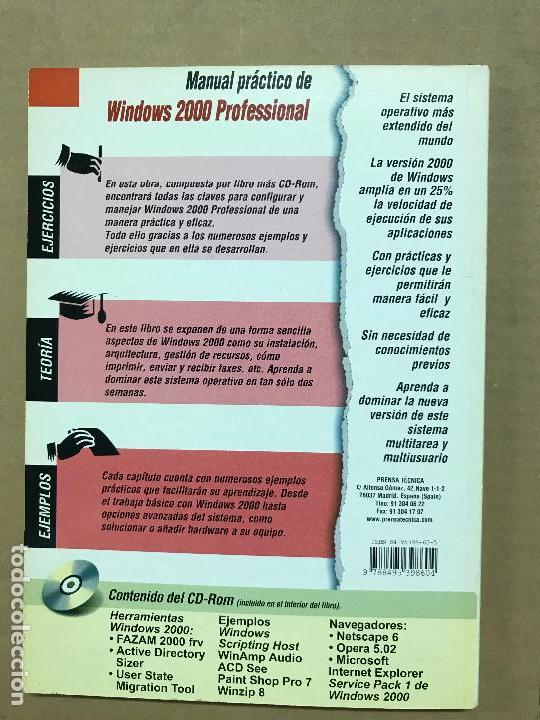 Libros de segunda mano: Microsoft Windows profesional 2000 biblioteca t&eacute;cnica de ofimatica - Foto 2