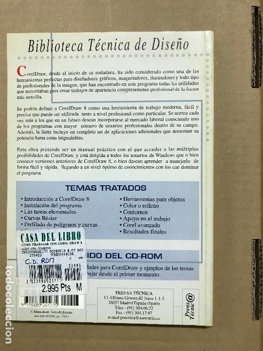 Libros de segunda mano: Como trabajar con corel draw 8 biblioteca t&eacute;cnica de dise&ntilde;o - Foto 2