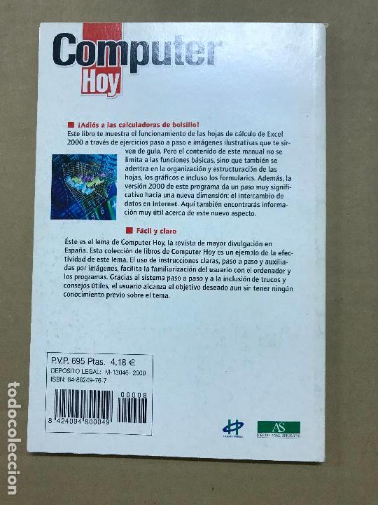 Libros de segunda mano: Excel 2000 f&aacute;cil COMPUTER HOY - Foto 2