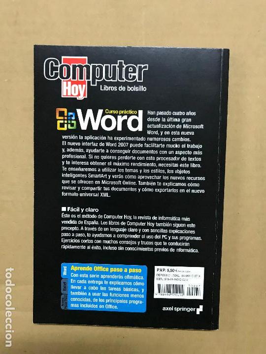 Libros de segunda mano: CURSO PRACTICO DE WORD 2007. APRENDE OFFICE PASO A PASO. 1&ordf; PARTE WORD 2007. Computer hoy - Foto 2