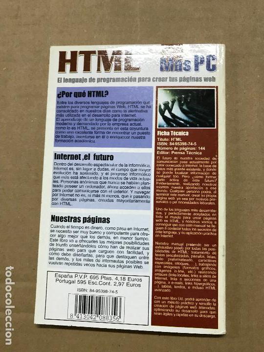 Libros de segunda mano: Programaci&oacute;n Pr&aacute;ctica en HTML. Colecci&oacute;n M&aacute;s PC - Foto 2