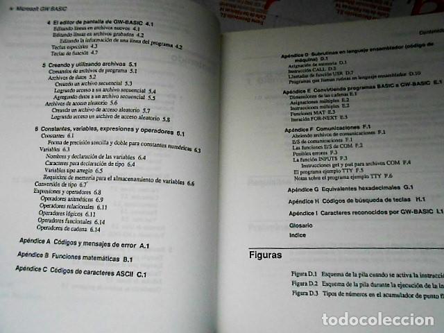 Libros de segunda mano: MICROSOFT GW-BASIC. GUIA DE USUARIO 1986 - Foto 4