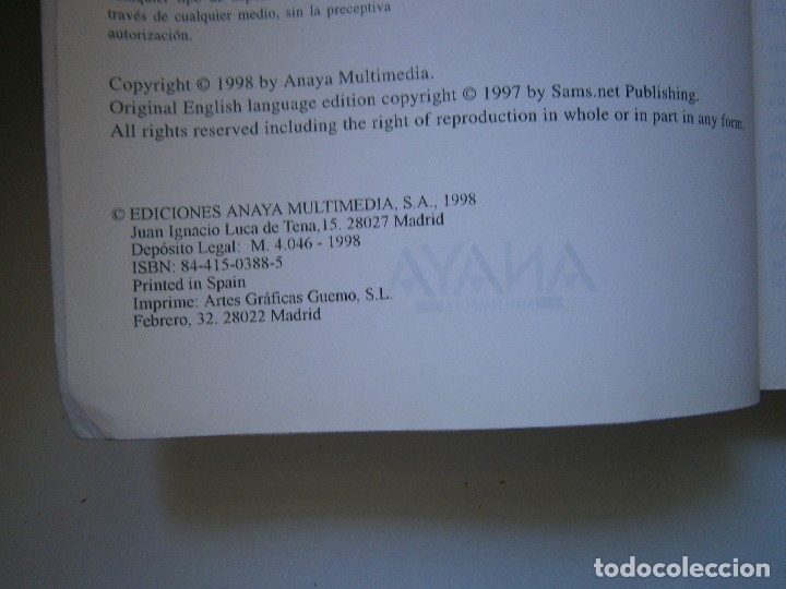Libros de segunda mano: MAXIMA SEGURIDAD EN INTERNET Autor Anonimo Anaya Multimedia 1998 CON CD ROM TM - Foto 10
