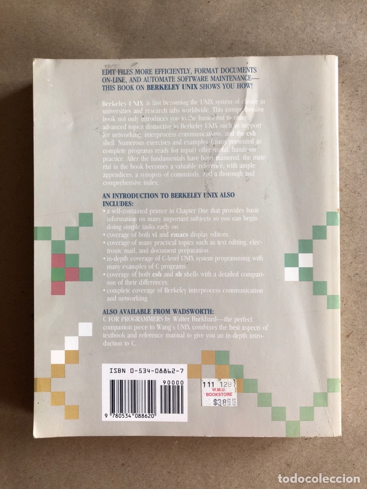 Libros de segunda mano: AN INTRODUCTION TO BERKELEY UNIX. PAUL WANG. 1988. - Foto 7