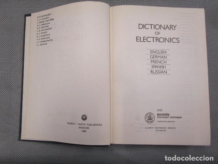 Libros de segunda mano: DICCIONARIO ELECTRONICA ELECTRONICS - EDI MARCOMBO 1988 VV.AA -5 IDIOMAS + INFO - Foto 2
