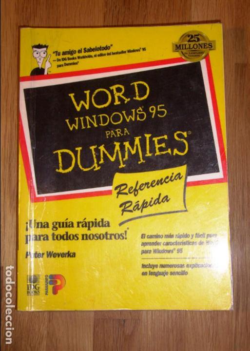 Libros de segunda mano: WEVERKA, Peter. Word Windows 95 para dummies : Referencia r&aacute;pida - Foto 1