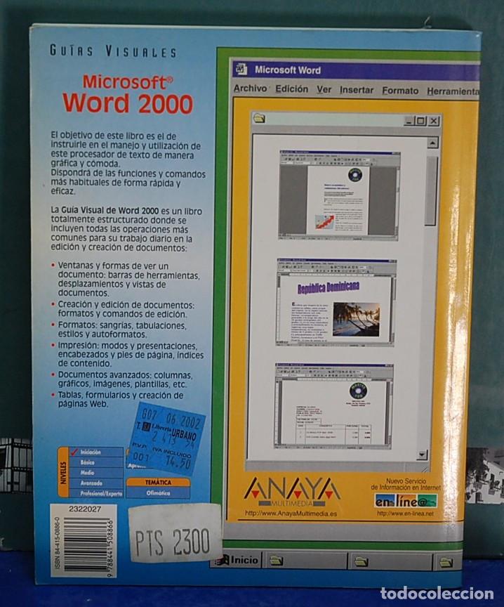 Libros de segunda mano: Guias visuales. Microsoft Word 2000. Jos&eacute; Pedro Llamazares - Foto 2