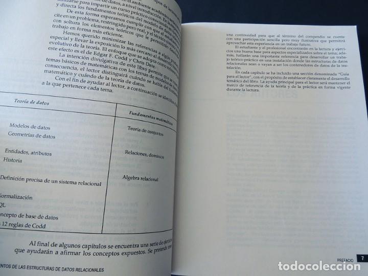 Libros de segunda mano: INFORMATICA / FUNDAMENTOS DE LAS ESTRUCTURAS DE DATOS RELACIONALES / MEGABYTE 1992 / SIN USAR - Foto 3