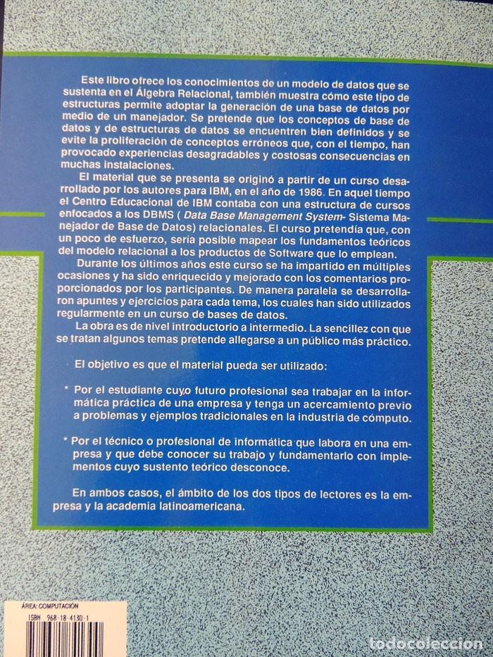 Libros de segunda mano: INFORMATICA / FUNDAMENTOS DE LAS ESTRUCTURAS DE DATOS RELACIONALES / MEGABYTE 1992 / SIN USAR - Foto 4