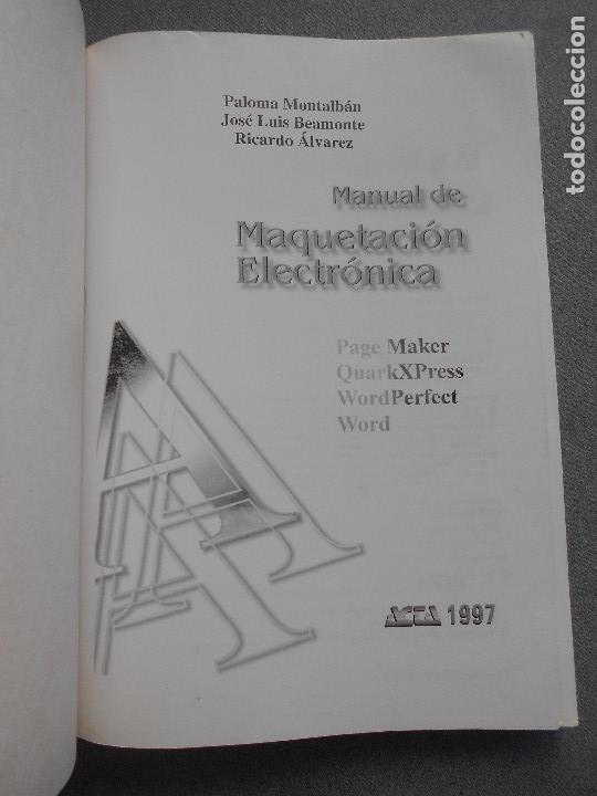 Libros de segunda mano: MANUAL DE MAQUETACION ELECTRONICA - Foto 2