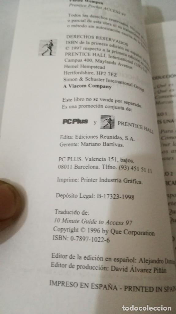 Libros de segunda mano: BIBLIOTECA PC PLUS  ACCESS97		PRENTICE HALL - Foto 4