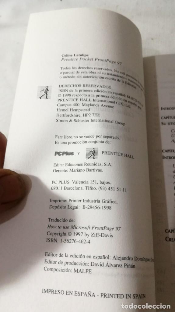Libros de segunda mano: BIBLIOTECA PC PLUS FRONTPAGE97		PRENTICE HALL - Foto 4