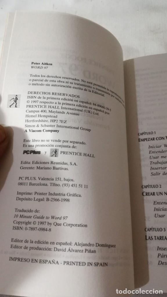 Libros de segunda mano: BIBLIOTECA PC PLUS WORD97		PRENTICE HALL - Foto 4