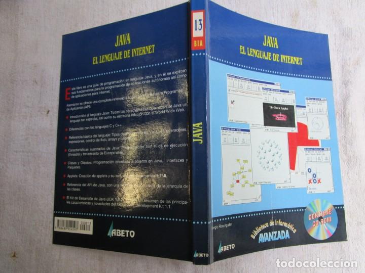 Libros de segunda mano: INFORMATICA - JAVA EL LENGUAJE DE INTERNET - EDI ABETO 1997 192PAG, CD ROM INC. COMO NUEVO. 1s - Foto 1