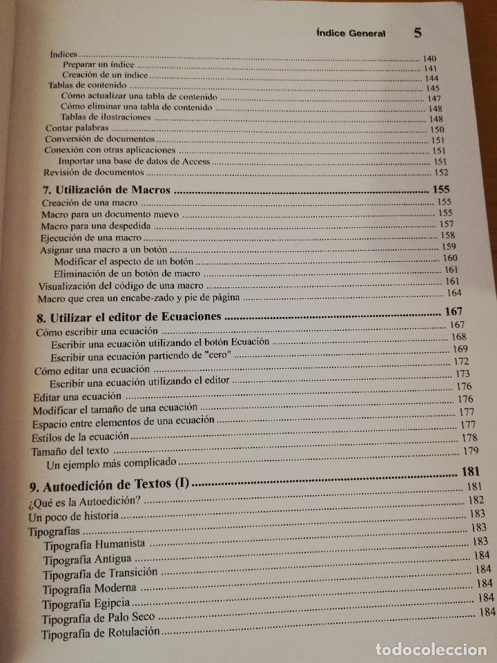 Libros de segunda mano: WORD 2007. GU&Iacute;A AVANZADA PASO A PASO (LUIS NAVARRO) - Foto 5