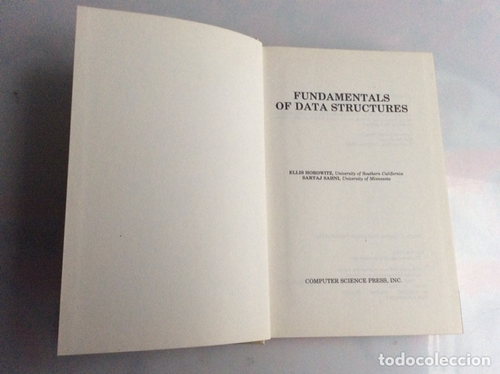 Libros de segunda mano: FUNDAMENTALS OF DATA STRUCTURES / Ellis Horowitz, Sartaj Sahni , COMPUTER SCIENCE 1976 - Foto 1