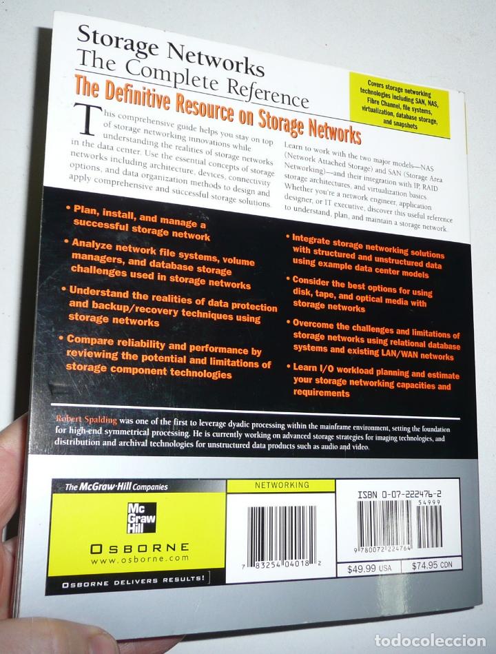 Libros de segunda mano: The Complete Reference. Storage Networks - Robert Spalding (McGraw-Hill, Osborne, 2003) - Foto 2
