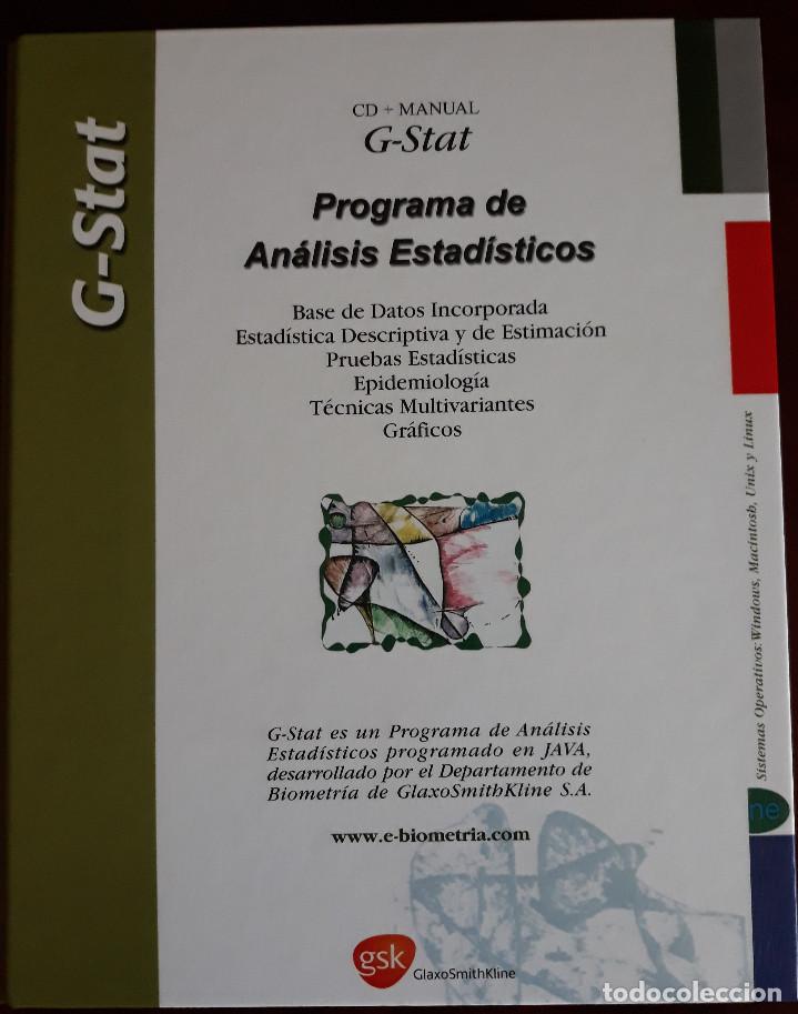 Libros de segunda mano: PROGRAMA DE AN&Aacute;LISIS ESTAD&Iacute;STICOS G-STAT. CD + MANUAL. - Foto 1