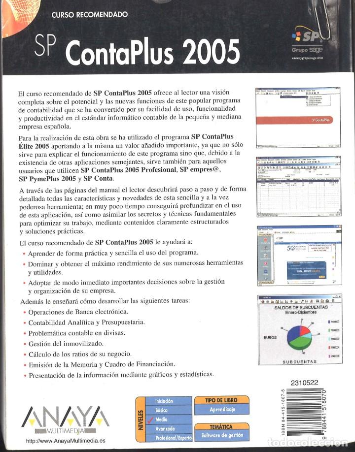 Libros de segunda mano: SP Contaplus 2005 - Foto 2