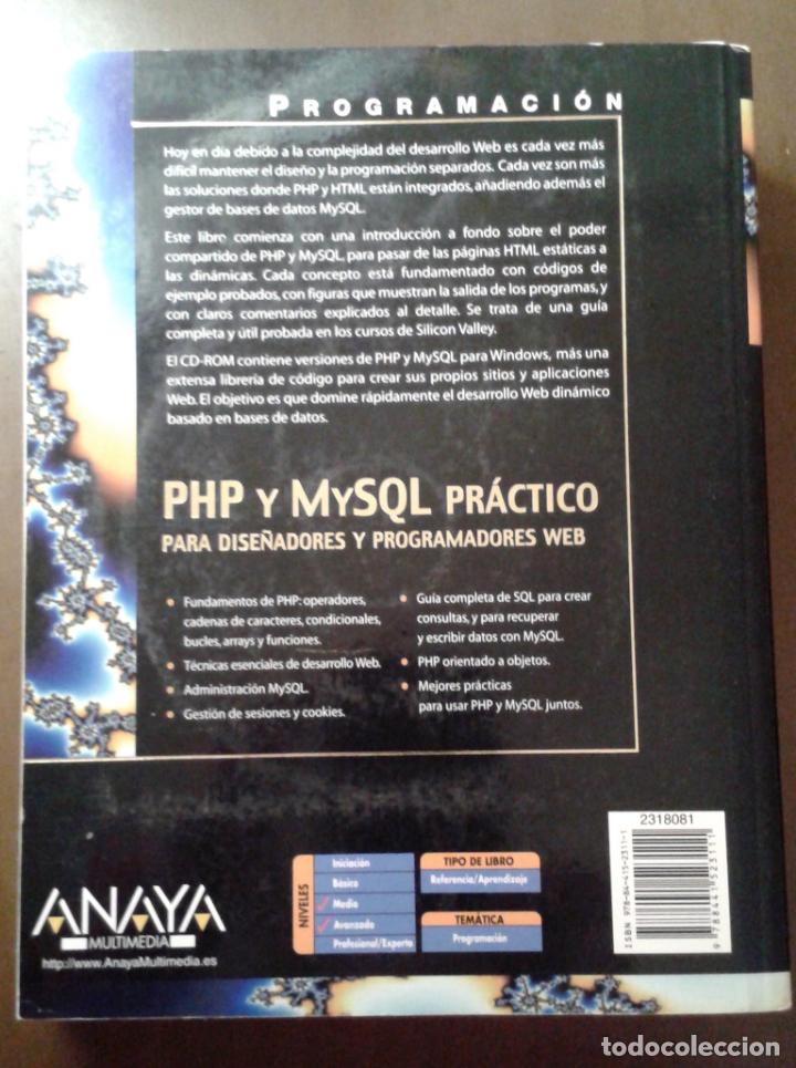 Libros de segunda mano: PHP Y MYSQL PR&Aacute;CTICO. ANAYA MULTIMEDIA. ELLIE QUIGLEY. - Foto 2