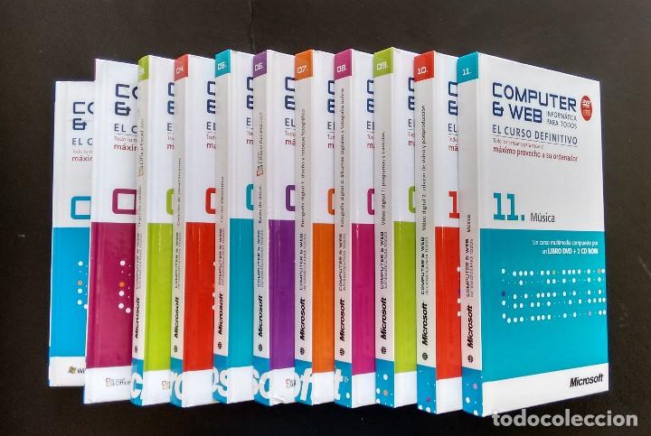 Libros de segunda mano: COMPUTER & WEB. INFORM&Aacute;TICA PARA TODOS. EL CURSO DEFINITIVO. MICROSOFT - EL MUNDO. 2008 (11 TOMOS) - Foto 2