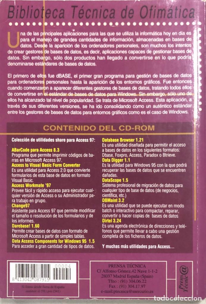 Libros de segunda mano: MICROSOFT ACCESS 97/98 SIN CD ROOM. PAGS 182. ESPA&Ntilde;A 1998. - Foto 3