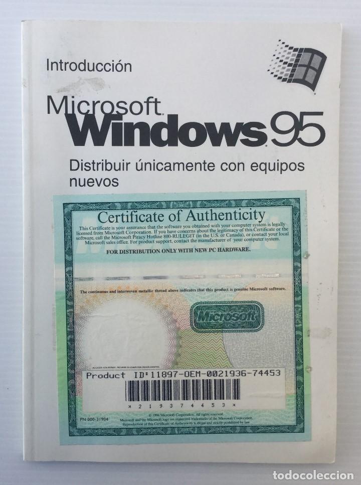 Libros de segunda mano: Introducci&oacute;n Microsoft Windows 95 &ndash; Certificado de Autenticidad - Foto 1