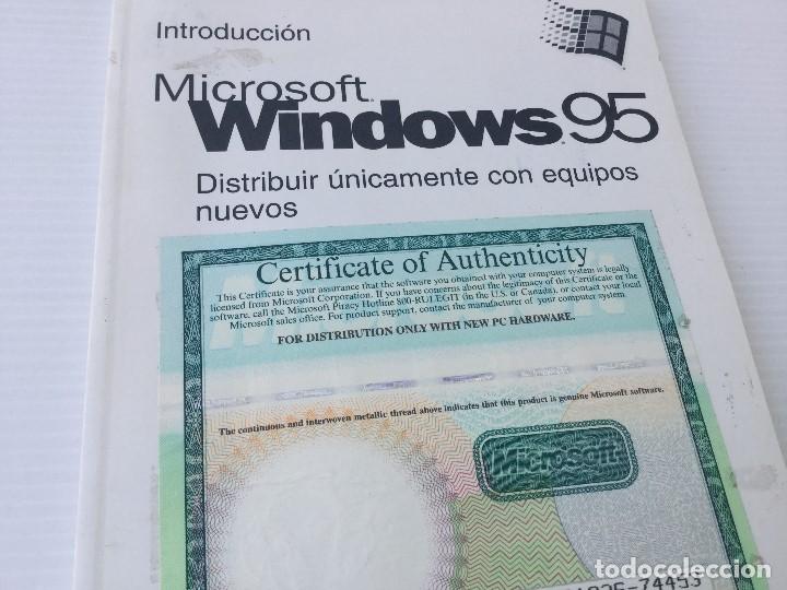 Libros de segunda mano: Introducci&oacute;n Microsoft Windows 95 &ndash; Certificado de Autenticidad - Foto 3