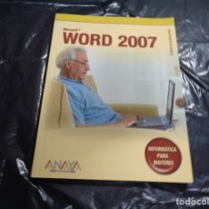 Libros de segunda mano: WORD 2007-INFORMATICA PARA MAYORES-ANAYA-MULTIMEDIA.. Lote 158679270