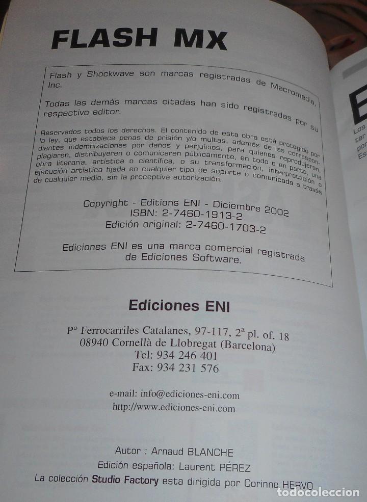 Libros de segunda mano: LIBRO FLASH MX EDITORIAL ENI 2002 LA COLECCI&Oacute;N STUDIO FACTORY - Foto 4