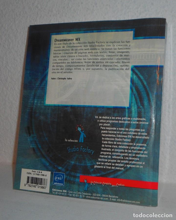 Libros de segunda mano: LIBRO DREAMWEAVER MX EDICIONES ENI 2003 LA COLECCI&Oacute;N STUDIO FACTORY - Foto 2