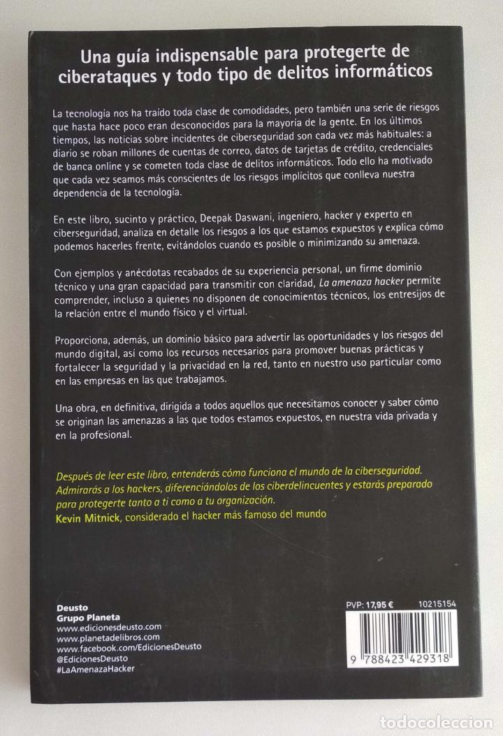 Libros de segunda mano: La amenaza hacker. Deepak Daswani. Deusto - Foto 3